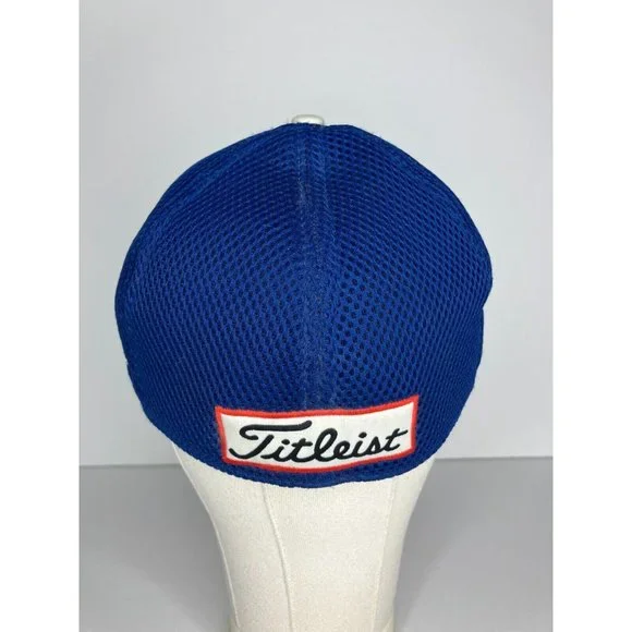 Titleist FJ Pro V1 Fitted Medium Large White Blue Hat - Picture 3 of 8